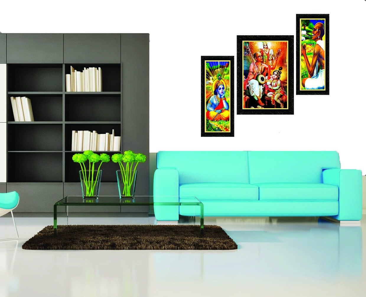 SURDAS # photo frame MDF Self Adhesive Acrylic 18 inch x 11 inch Painting (Pack of 3) 1