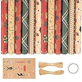 【Uso amplio】 No solo es adecuado para empaques de regalos de Navidad, días festivos, fiestas, cumpleaños, duchas, felicitaciones, bodas y regalos de Navidad, sino también para proyectos de manualidades, manteles, decoraciones de habitaciones y otras inspiraciones artísticas.