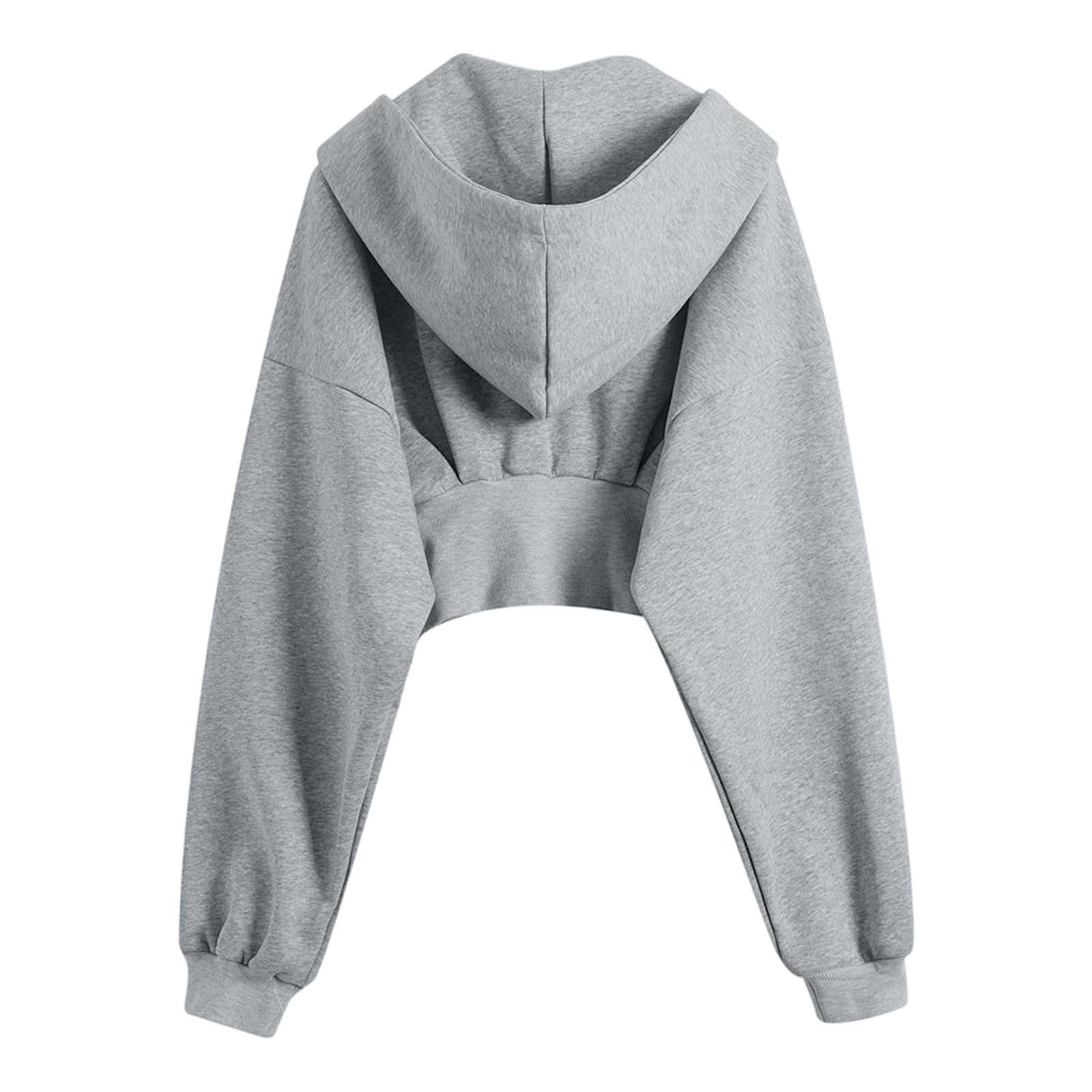 Generisch Sudadera con capucha y cremallera para mujer