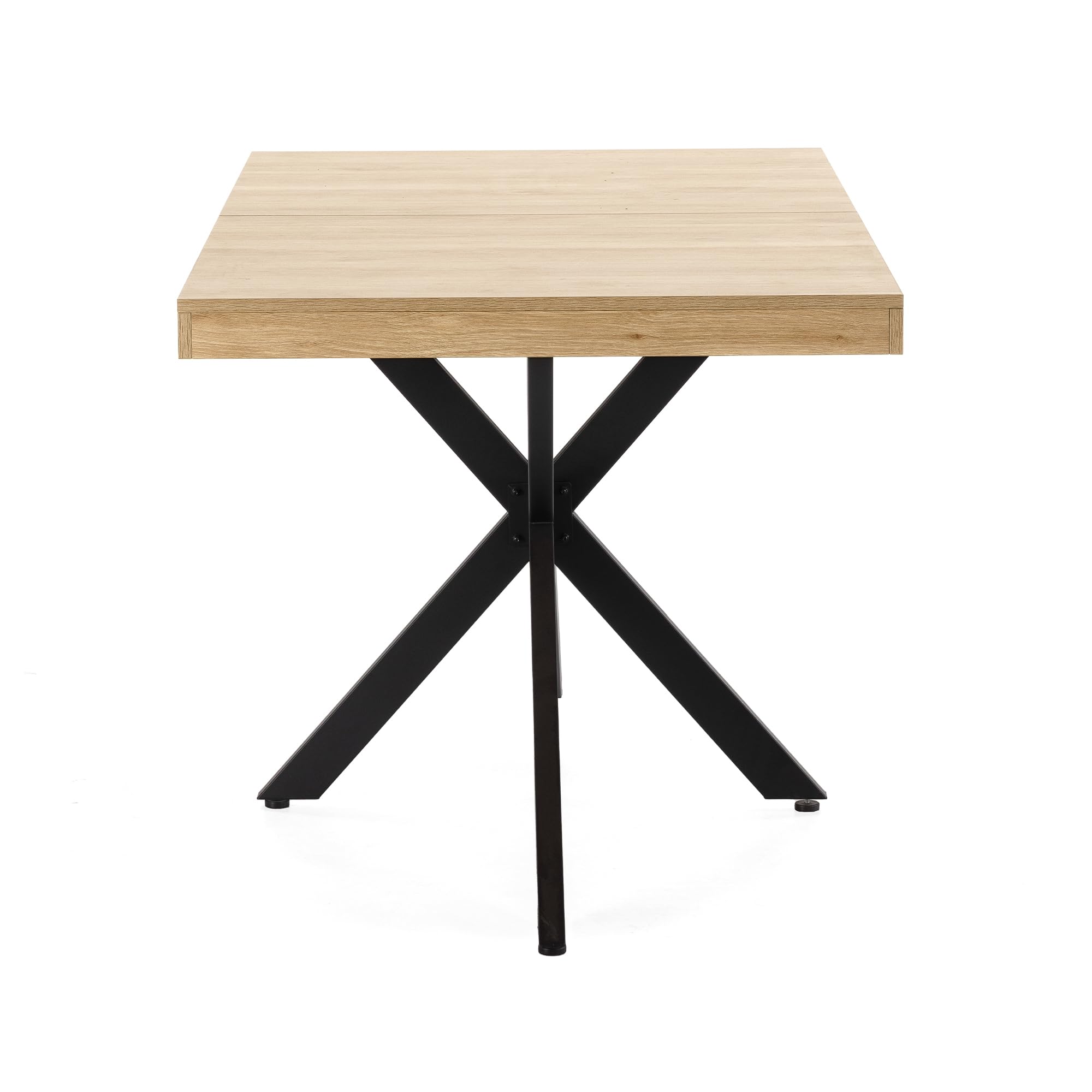 HOMN LIVING Tavolo da Pranzo allungabile Genova Effetto Rovere, 140-180 cm (Lunghezza), 80 cm (profondità), 75 cm (Altezza)