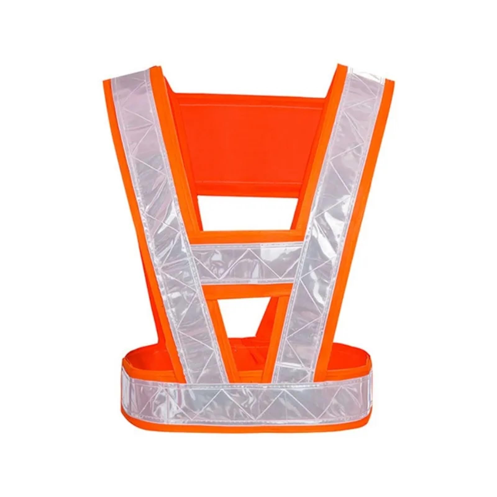 ByNGSDCC High Visibility Reflective Safety Vest - Traffic Warning Strap Jacket for Night Work Running Cycling(Orange)