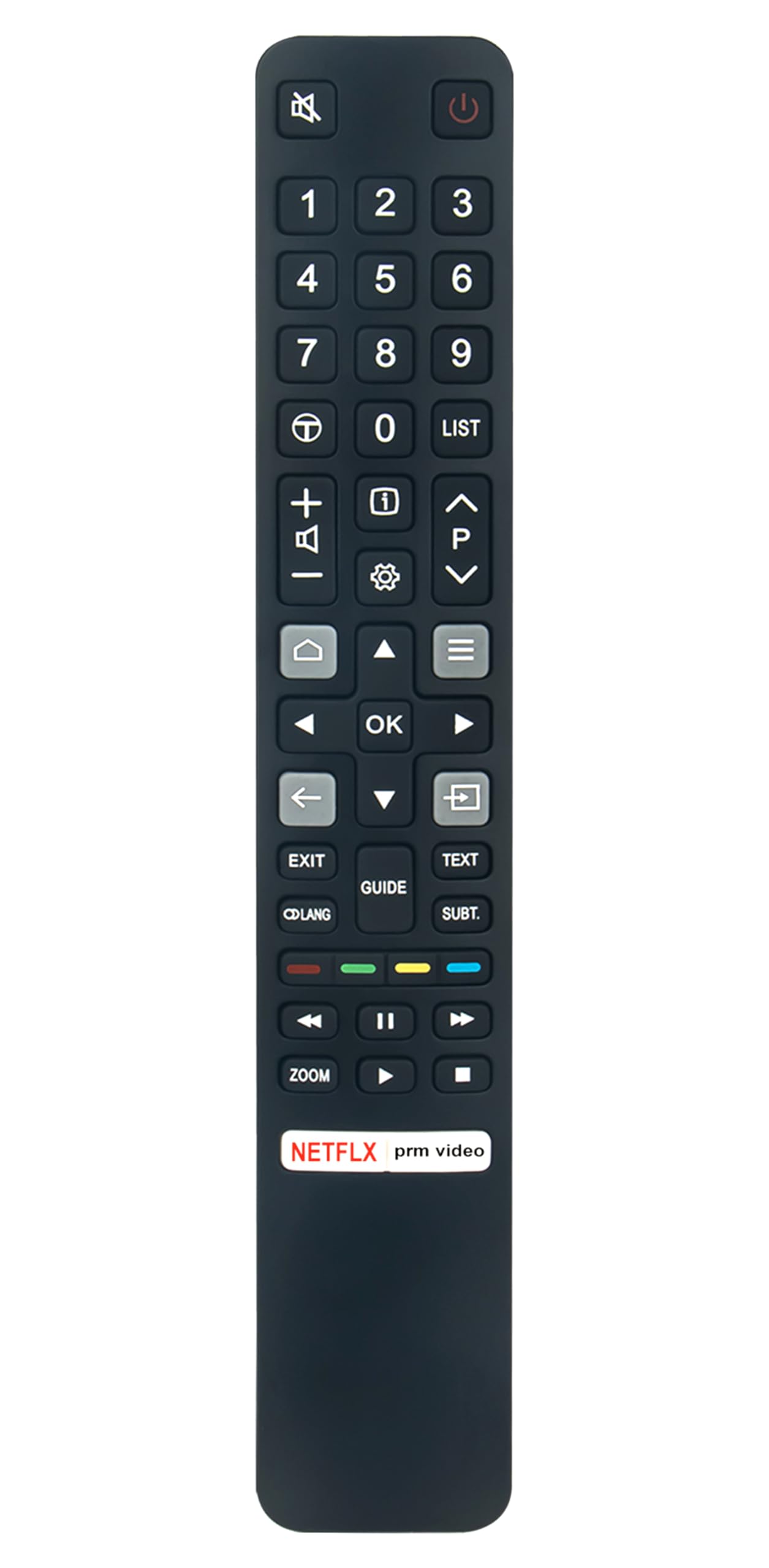 VINABTY 32F510B Télécommande remplacée Convient pour TCL RC802NU YUI1 TV Remote 55C735K 65C735K 75C735K 65C935K 75C935K 85C735K 98C735K 65C835K 55C835K 40S5200K 32S5200K