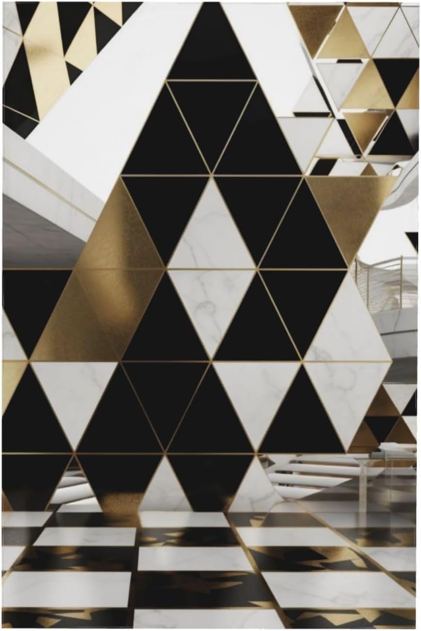 Tovaglia Rettangolare 160x240 cm Geometria e Triangolo Copritavolo in Poliestere Antimacchia Protezione Tavolo per Tavoli da 8 Posti, Ideale per Cucina e Feste 8062v