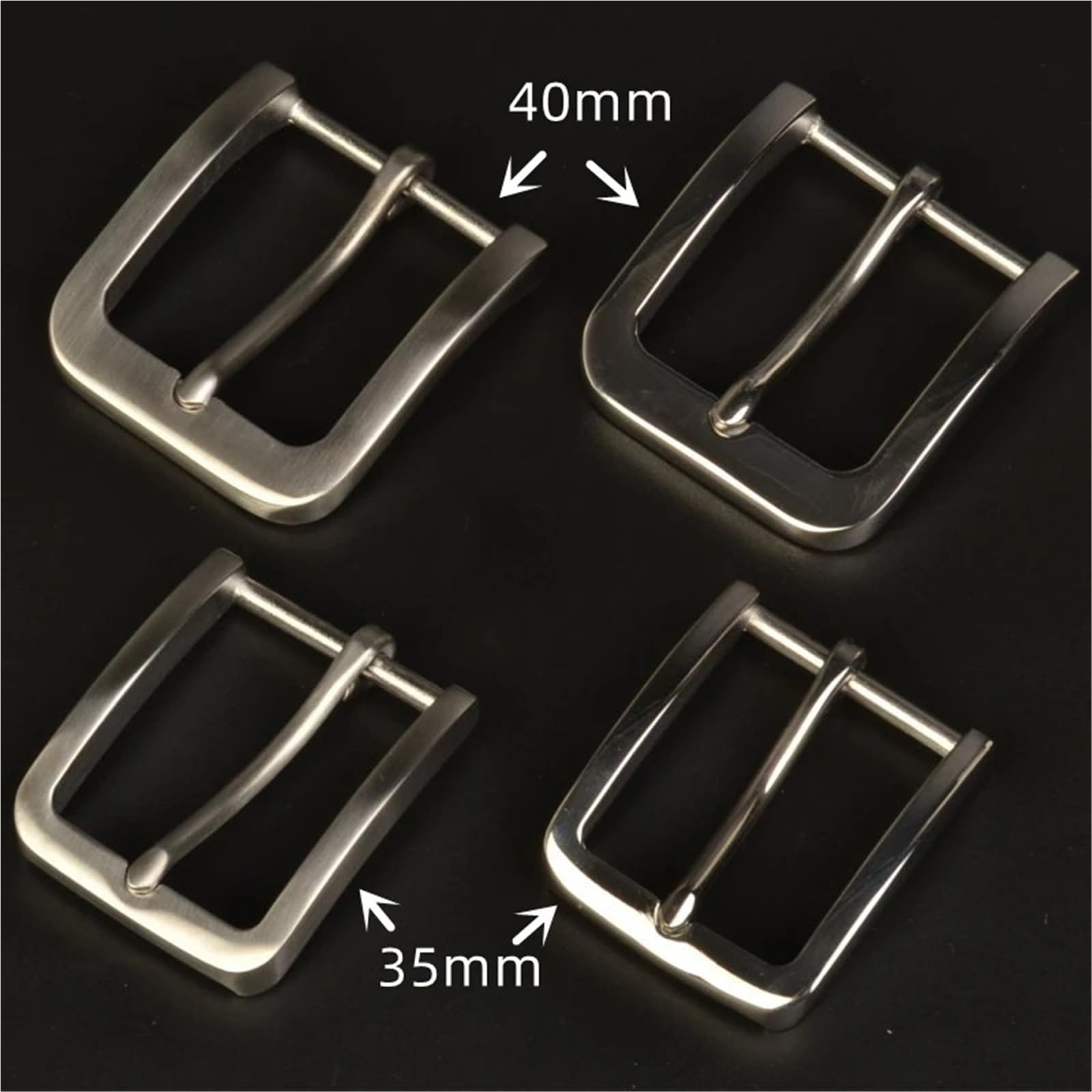 Hebilla de cinturón acero inoxidable hecha a mano, 10 Uds., 35mm, 40mm ancho, hebillas Metal sólido para Cinturón