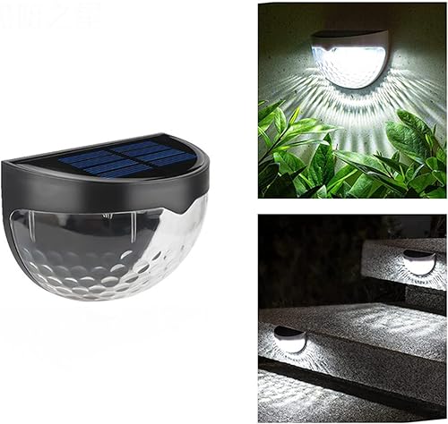 Miniatura 4 de Luces solares para valla, luces de cubierta alimentadas por energía solar al aire libre, iluminación de valla impermeable para patio trasero,