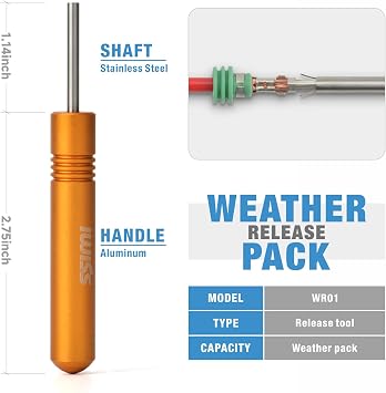 iCrimp Weather Pack Crimp Tool for AWG 24-14 Crimping Delphi APTIV Weather Pack Terminals or Metri-Pack Connectors- Crimp Terminals and Seal In ONE Cycle with Locator & Removal Extraction Tool