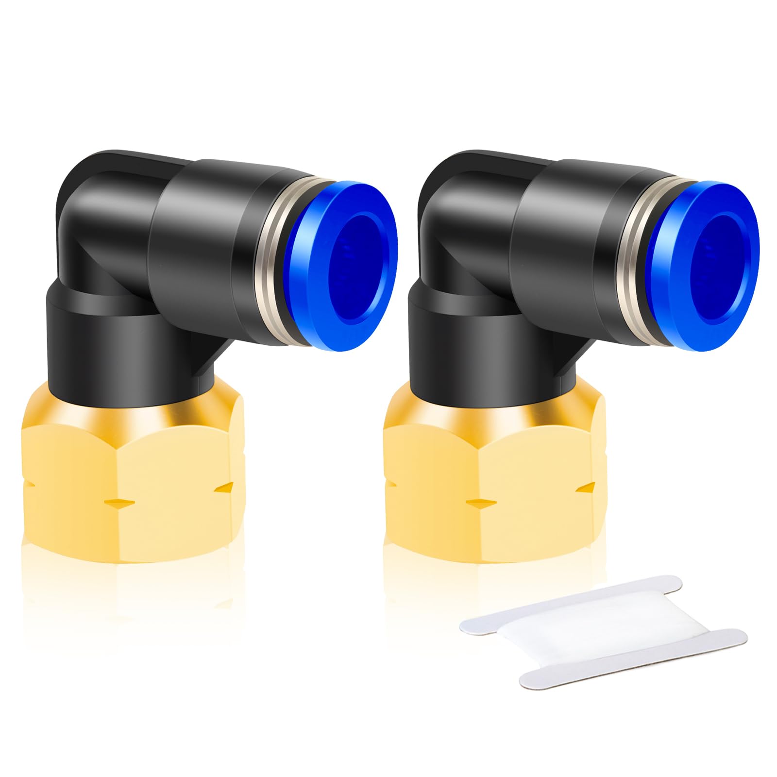 10 piezas azul de 10 mm de diámetro exterior en T de 3 vías empujar para conectar neumáticos accesorios (PE-10) — view 40