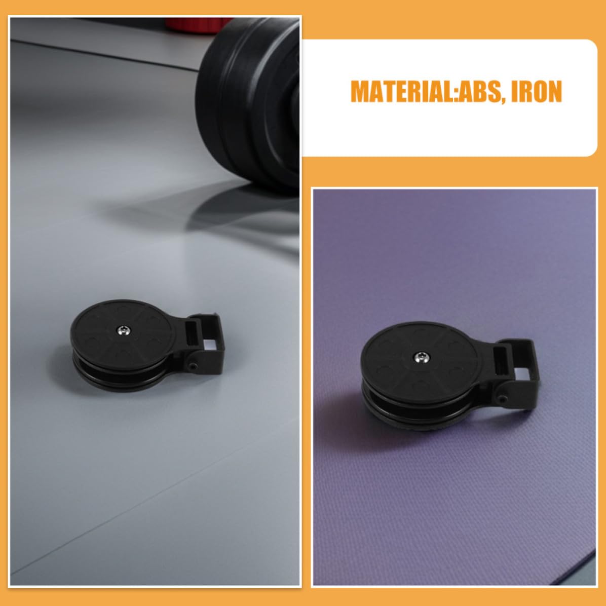DOITOOL 2 Piezas Polea Elevadora Giratoria para Equipo de Fitness Diseño Ergonómico y Material Abs y Hierro, Adecuado para Entrenamiento de Fuerza en Gimnasio