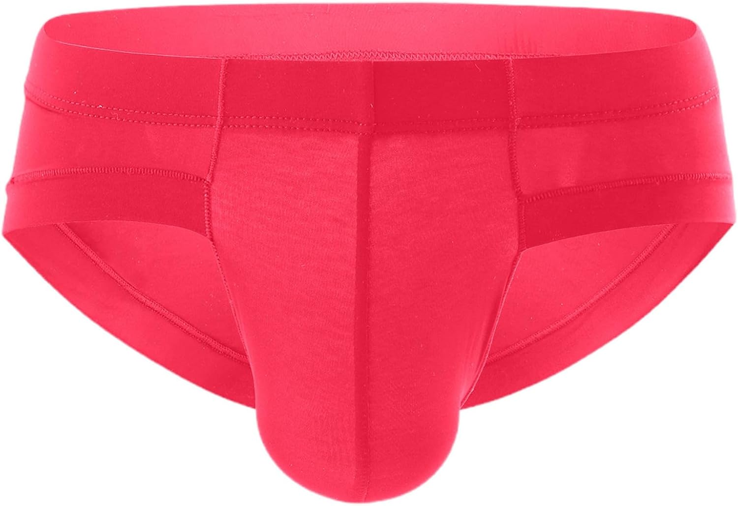 Boxer Briefs for Men Pack Ice Silk Stretch Sexy Seamless Bulge Comfortable Casual Loose Light Stretchy Ultra Thin Elastic Quick Dry Elegant Red