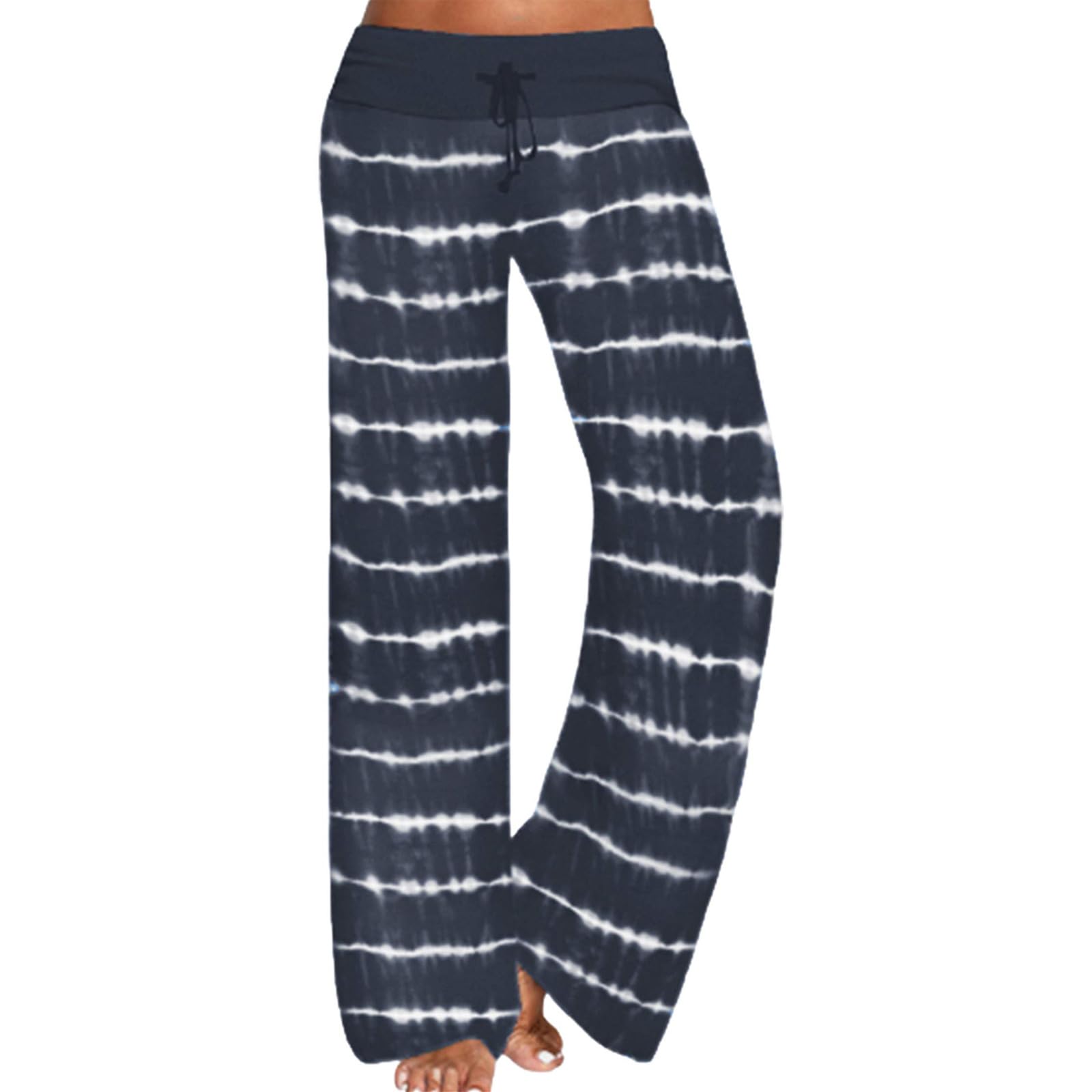 AMYTIS LINGERIE Bas De Pyjama Femme long Pantalon Grande Taille Extensible Confortable Pantalons décontracté Droit pour Femmes