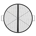 VEVOR X-Marks Fire Pit Grill Grate, Foldable Round Cooking Grate, Heavy Duty Steel Campfire BBQ Grill Grid with Handle and Support X Wire, Portable Camping Cookware for Outside Party, 36 Inch Black