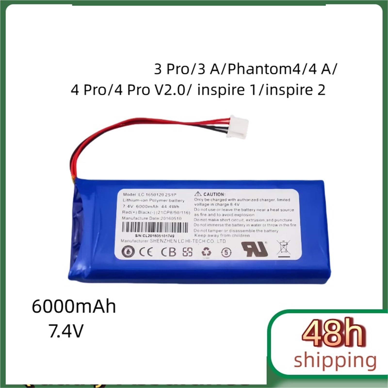 For 3 AA/3/4 Pro 7,4 V/6000 mAh
