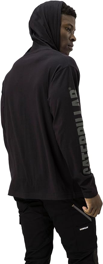 Caterpillar Men's Men's UPF Hooded Banner Long Sleeve T-Shirt T-Shirt