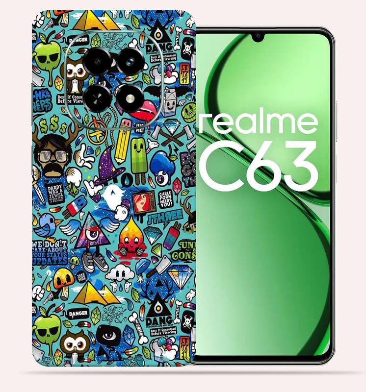 OggyBabaOggyBaba Dang Realme C63 5g Mobile Back Skin Rear Screen Guard Protector Film Wrap (Coverage - Back+Camera+Sides)