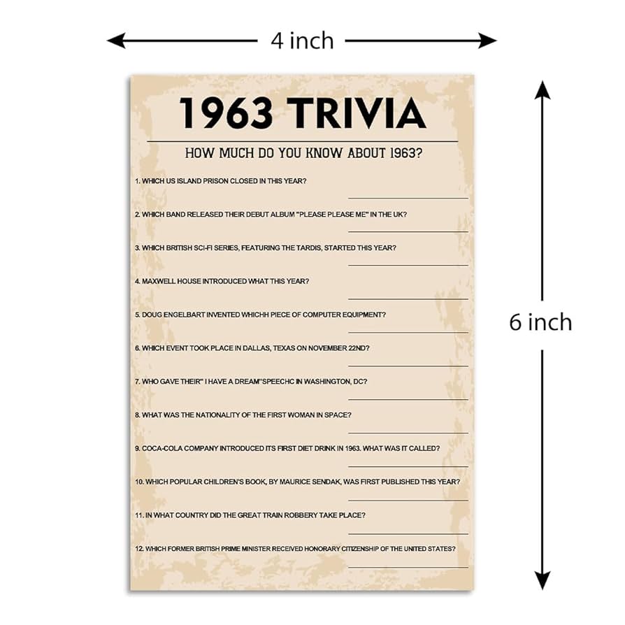 amazon-com-qupt-60th-birthday-party-games-1963-trivia-games-birthday-party-supplies-for-adults-fun-1963s-party-game-pack-of-30-cards-home-kitchen for Free Printable 1960 Trivia Questions And Answers Printable Amazon.com: QUPT 60th Birthday Party Games, 1963 Trivia Games, Birthday Party Supplies for Adults, Fun 1963s Party Game,Pack of 30 Cards : Home & Kitchen for Free Printable 1960 Trivia Questions And Answers Printable