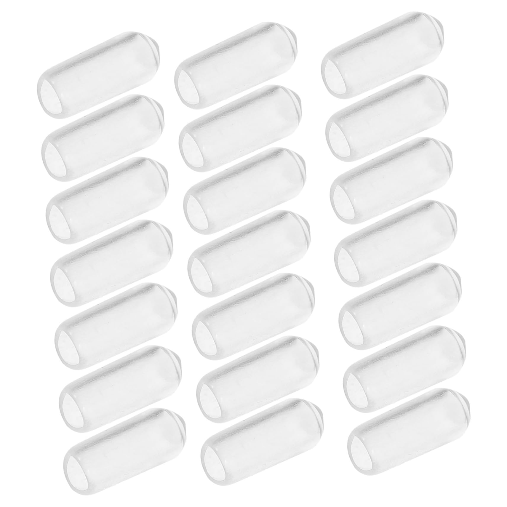 FRCOLOR 200pcs Transparent Rubber End Caps for 6mm Headbands, Replacement Diy Hair Band Accessories, 4.0mm Inner Diameter