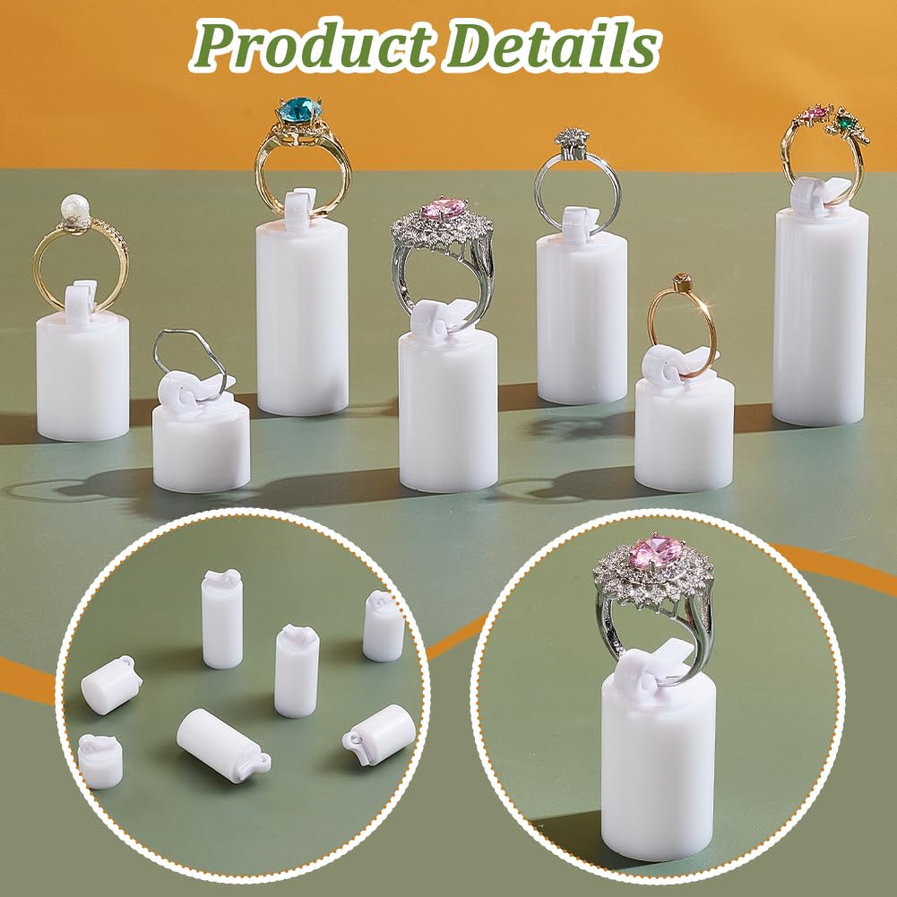 AHANDMAKER 2 Stks Clear Acryl Ring Display Stand, Zeshoek Ring Showcase