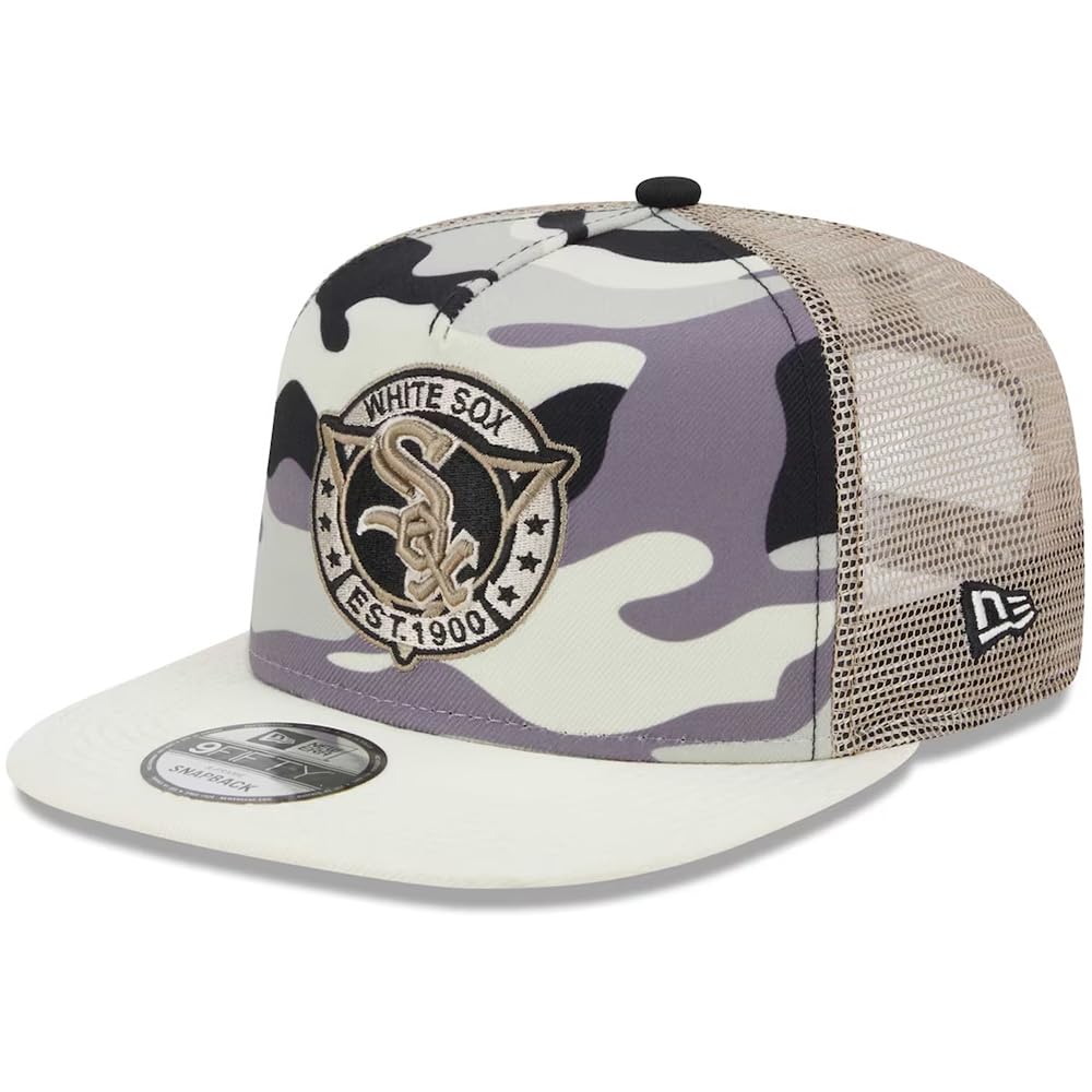 New Era Chicago White Sox 9FIFTY Chrome Camo Trucker Cap Adjustable Hat