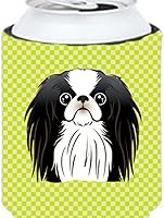 Vista 514 de Caroline's Treasures BB1293LITERK Tablero de ajedrez verde lima Weimaraner Botella de vino Hugger Funda Enfriadora Abrazador Lavable a Máquina