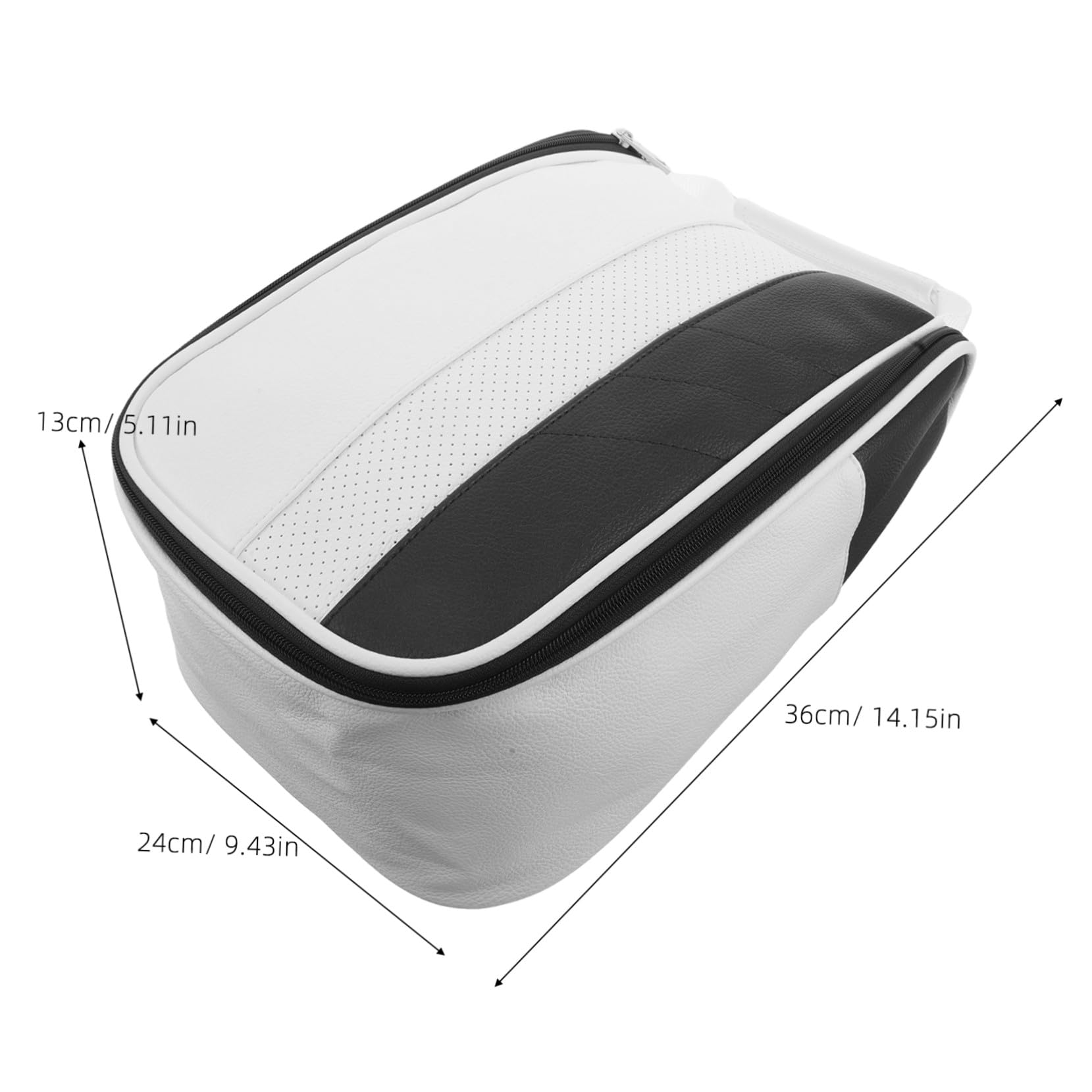 Borsa Scarpe Pelle Sintetica e Traspirante con Cerniera Organizer Portatile per Accessori Golf e Sport Outdoor Maniglia Tracolla per Viaggi e Escursioni