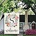 YeeCASE Monogram Letter Garden Flag Floral 12x18 Inch Double Sided for Outside Small Burlap Family Last Name Initial Yard Flag (S)
