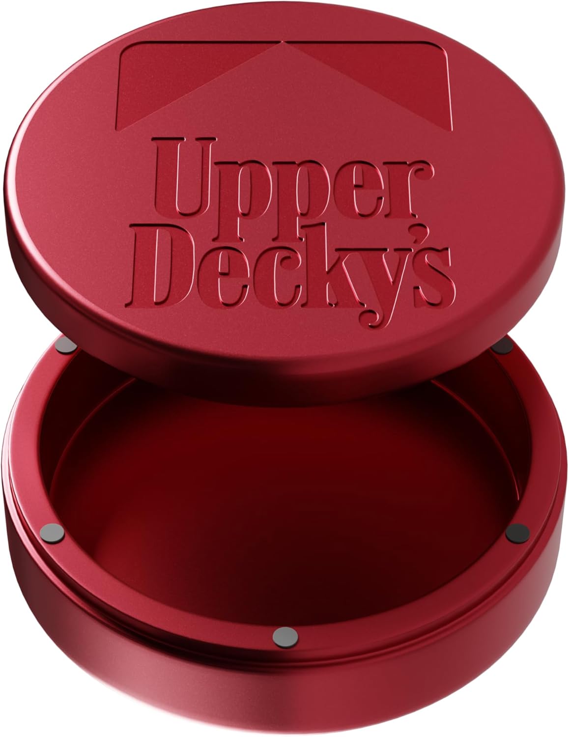 ZPACK Magnetic Metal Storage Can | Aluminum Pocket Container with Magnetic Closure | Slim Compact Storage Case | Deep-Carved Design | Durable EDC Organizer | Red