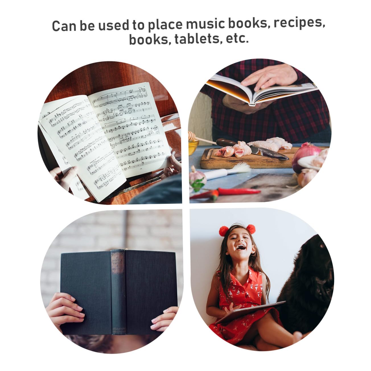 Kisangel Atril para Partituras Multifuncional Portátil, Plegable y Ajustable, Acero Abs, Negro, para Guitarra, Violín y Tablet, Soporte Estable para Música y Libros, Adecuado Equipo