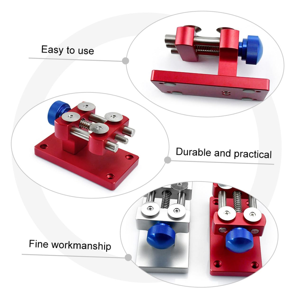 Professioneller Uhrenlünettenöffner Roter Back Case Opener Einstellbares Uhrmacherwerkzeug Präzise Gehäuseöffner Für Uhrenreparatur Und Batteriewechsel