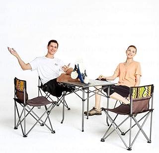 YYZZ Sillas de Pesca al Aire Libre Mesa de Camping Sillas Picnic portátil Prácticas sillas Plegables 4 sillas Playa de Pesca al Aire Libre Silla Plegable