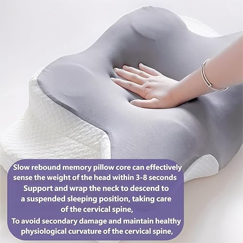 Miniatura 5 de Restora - Almohada para la apnea del sueño, almohada de tracción cervical Restora, almohada ortopédica de espuma viscoelástica 2 en 1 para aliviar