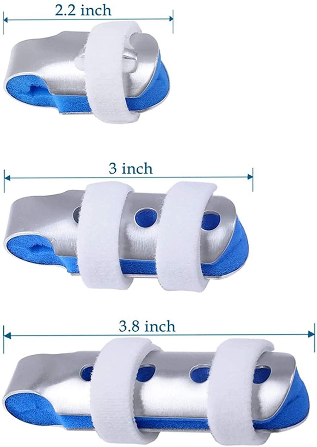 Férulas para Los Dedos Inmovilización De Nudillos, Cabestrillo Interior De Espuma Suave Y Orificios De Ventilación Protectores Soporte para Dedos Gatillo Dedo, Dedo Roto Y Más (Size : Three Kinds)