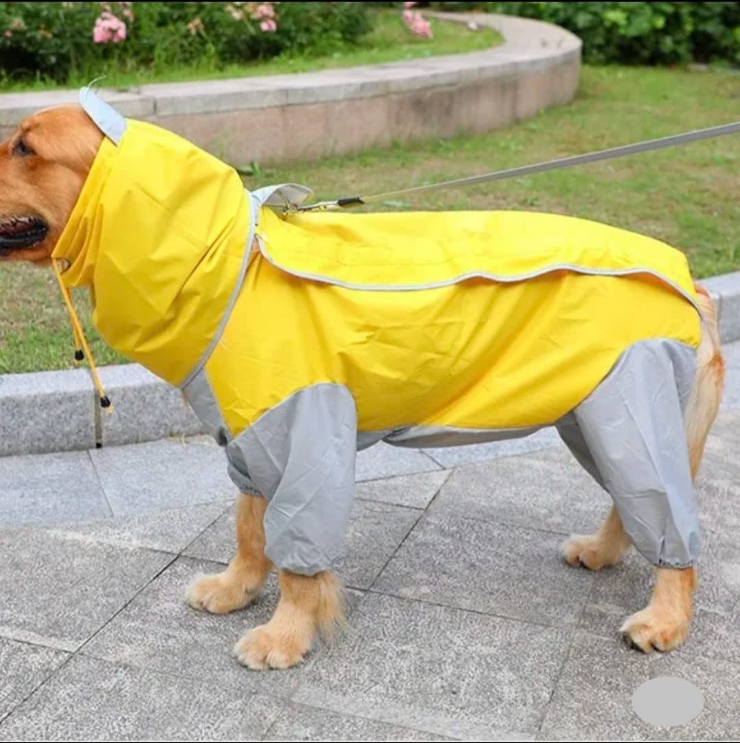 Chubasqueros con Capucha para Pequeño Medianas Grandes Perros, Impermeables con Capucha, Raincoat for Dog,Ropa de Perros (22, Amarillo)