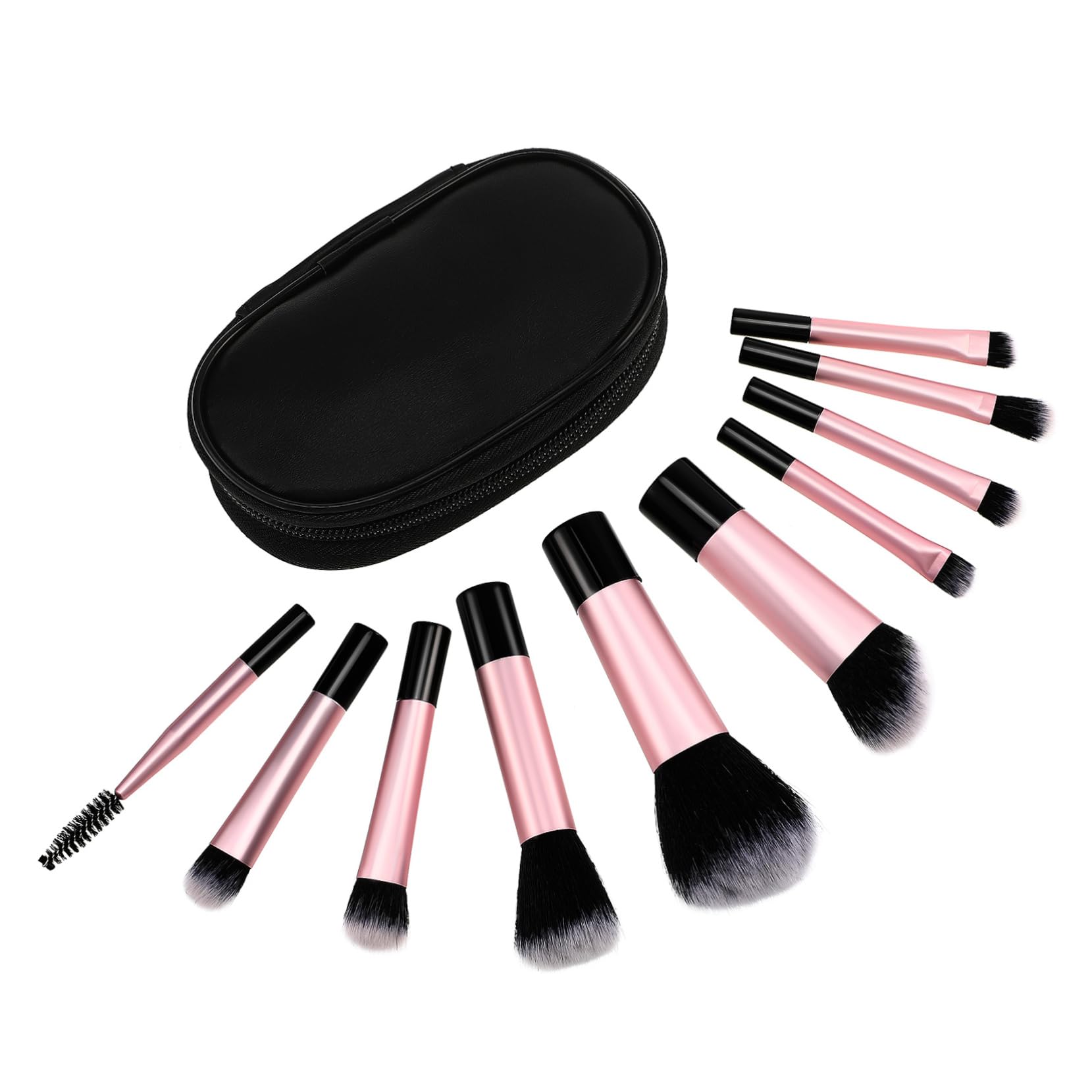 FRCOLOR 40 Uds Mini Juego De Brochas De Maquillaje Mini Brochas De Maquillaje Pequeñas Brochas De Maquillaje Brochas De Maquillaje De Viaje Artículos Esenciales De Viaje Mini Brochas De