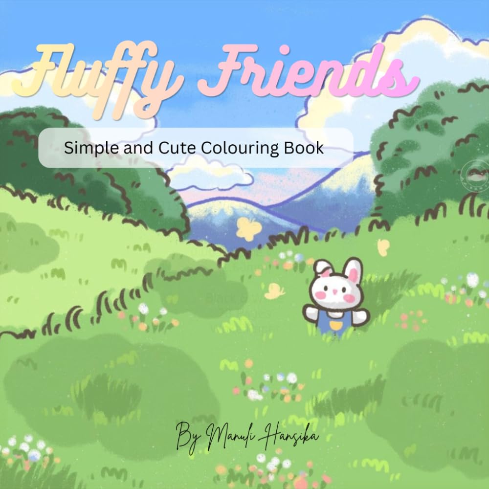 Fluffy Friends: Simple and Cute Animal Colouring Book