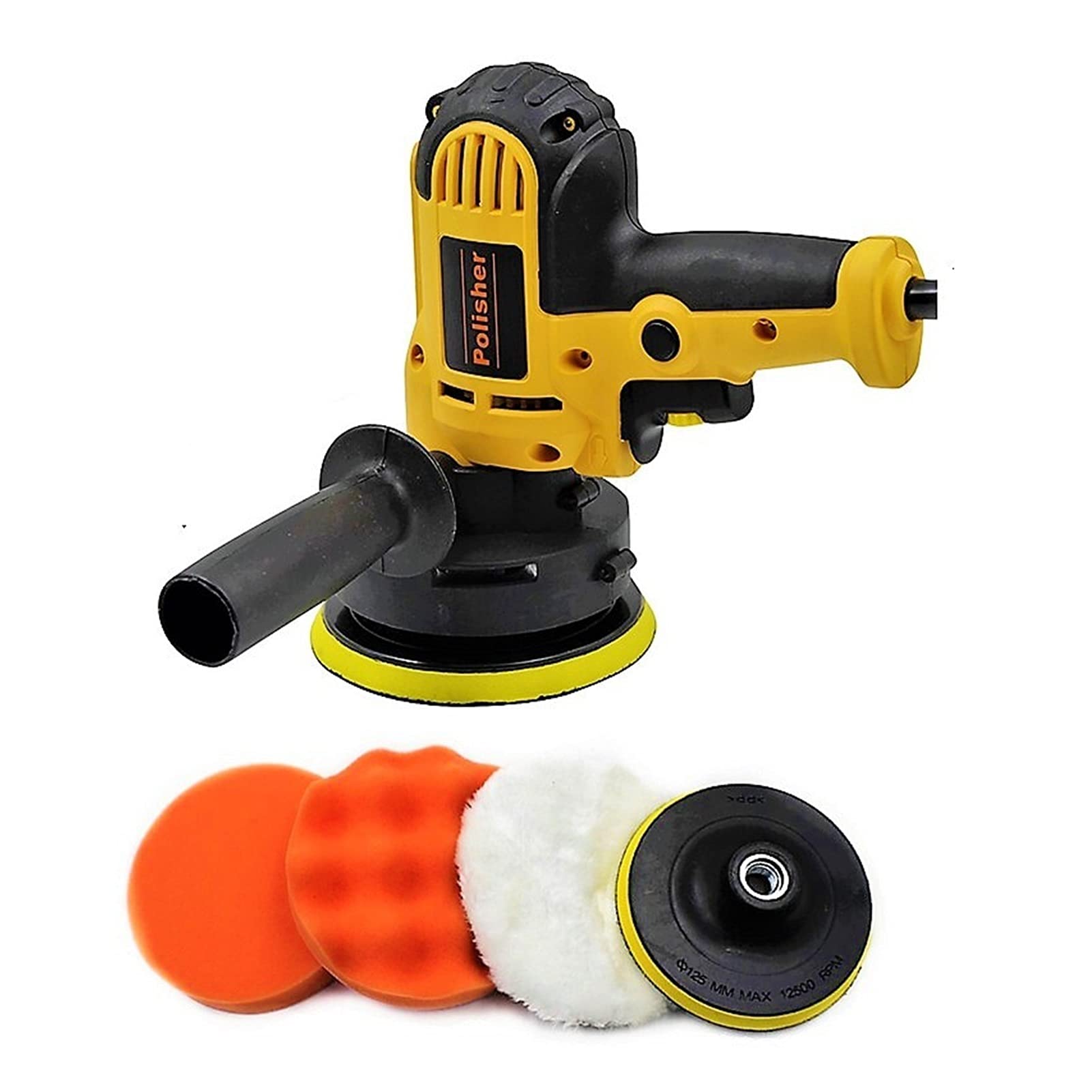 LNHHG 700W Car Polisher Machine Electric Auto Polishing Stepless Speed Waxing Grinding Tools With Sponge Pads