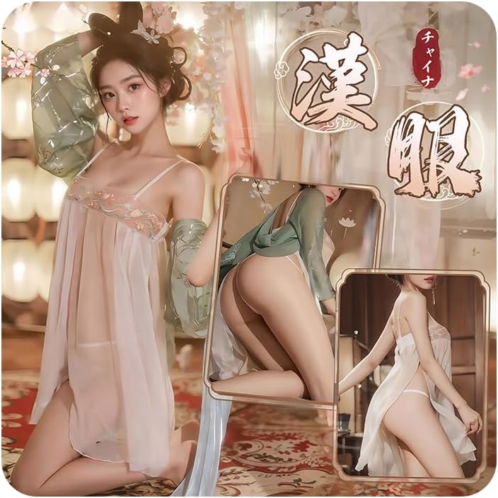 [三丸] 漢服 レディース 女性用 仮装 コスプレ 可愛い セクシーランジェリー 過激 変態 エロ シースルー 蓮...