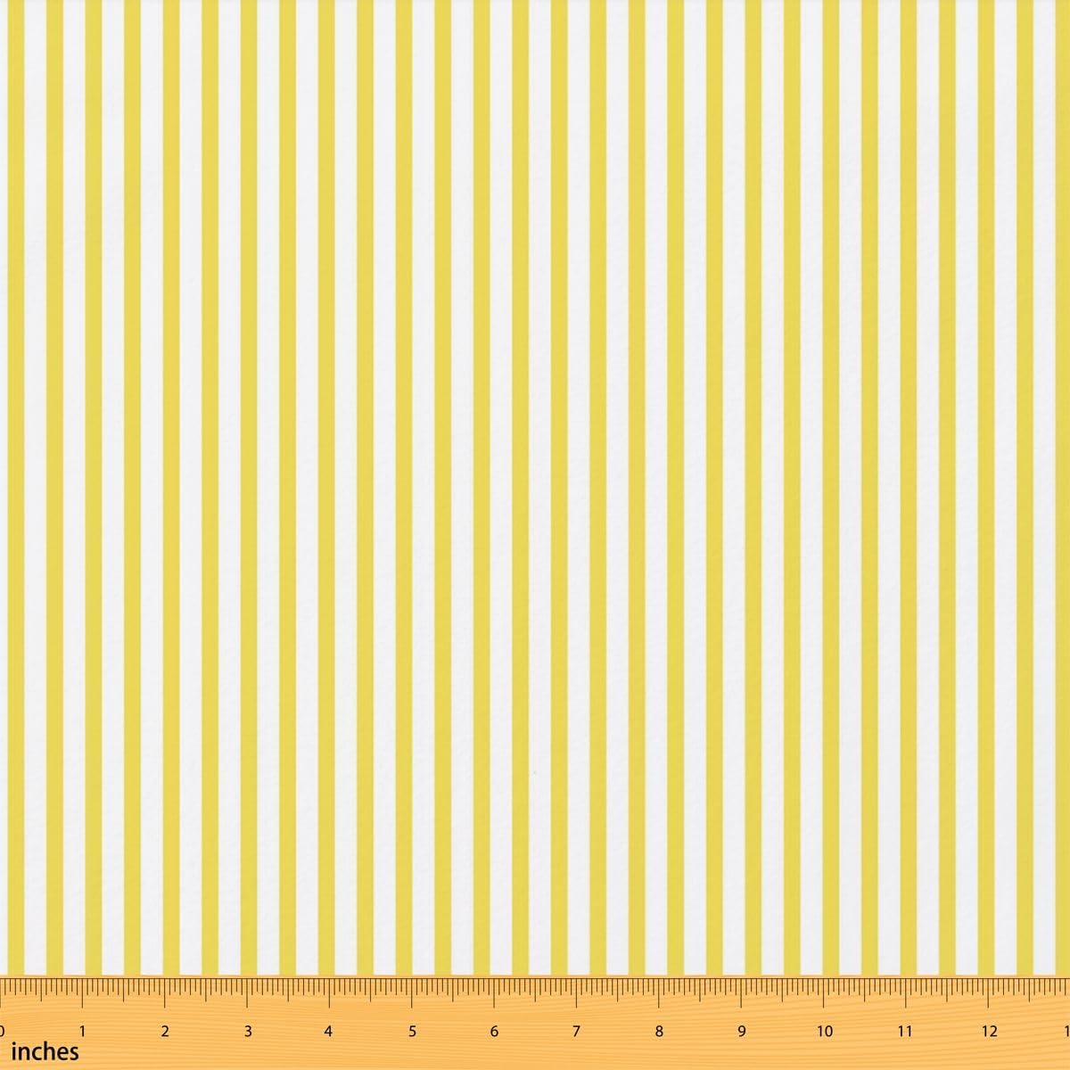 Striped Craft Fabric No Stretch,Stripe Line Splicing Soft Polyester,Geometric Fashion Minimalist Washable Material for Handmade Supplies,Cute Yellow 1 Yard Pre-Cut,36" L x 59" W