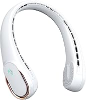 FrSara Portable Neck Fan: 5200mAh Battery, 360° Cooling, 70% Stronger Wind, Bladeless, No Hair Tangle, 16Hr Runtime