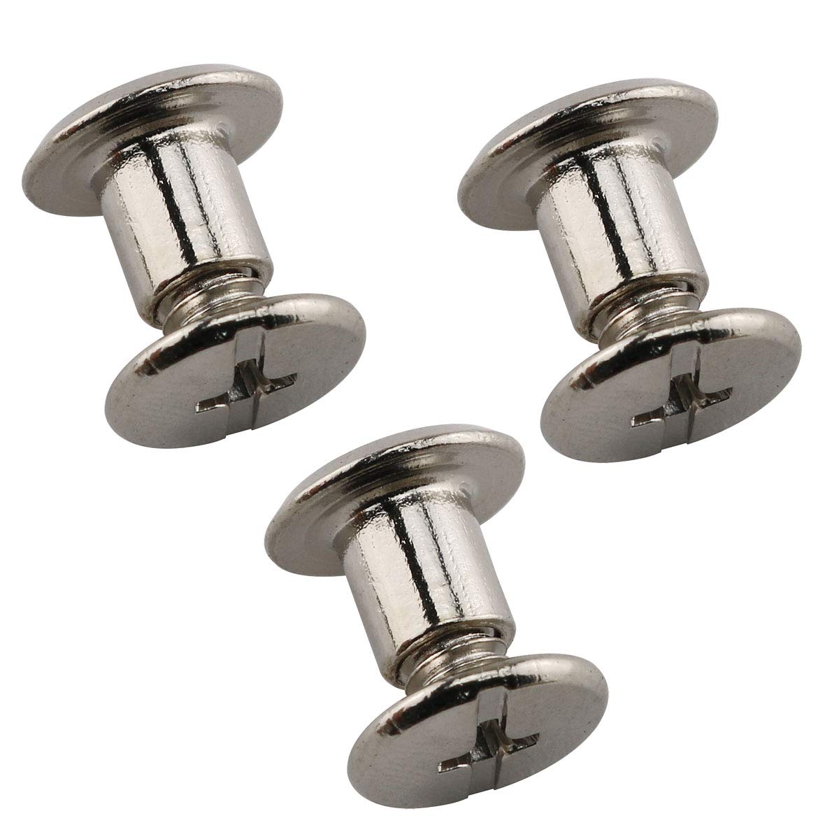 Chicago Screws - 120 Silver Rivets for Leathercraft -3