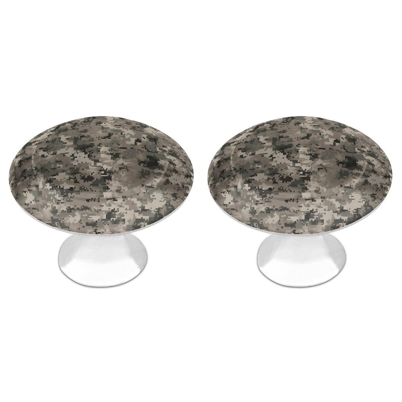 Vstadank Style Army Digital Camouflage Drawer Knob Round Dresser Sturdy Drawer Pulls With Mounting Screws Kitchen Stainless Steel Modern Decorative Handles For Cupboard Closet Bathroom