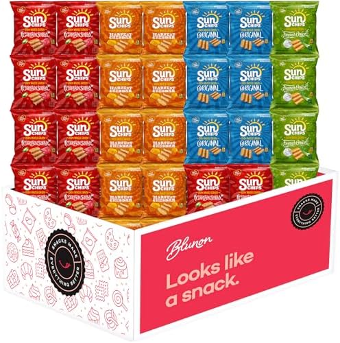 SunChips Variety Pack - Multi-Grain Snack Bag Healthy Assortment (30 Count)