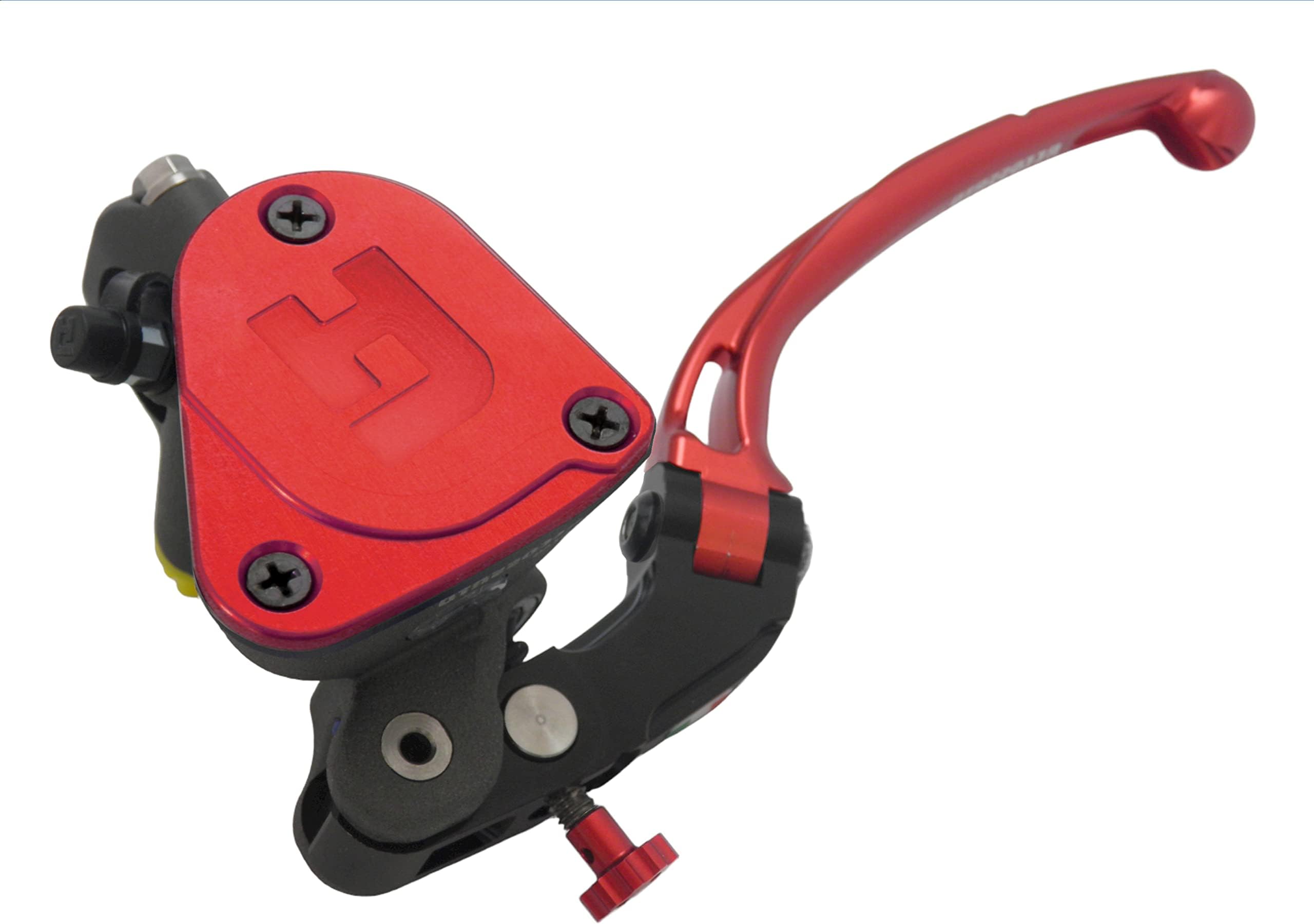 Forged Clutch Pump 19 x 20 cm with Integrated Container Long Red Lever (Knob + Lever) for Ducati X Diavel 1260 2016 to 2021 CC 1260