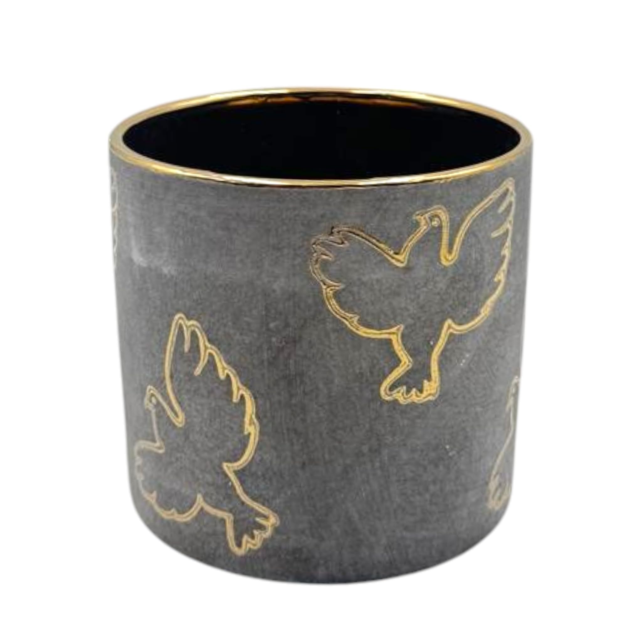 Sand & Gold Ceramic Pot - Home & Office Decor -17 Sand & Gold Ceramic Pot - Home & Office Decor -17