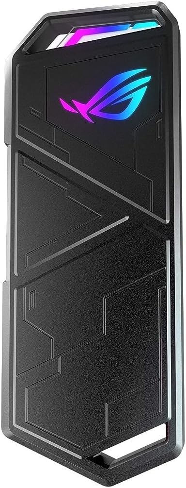 ASUSROG STRIX Arion Lite External Portable M.2 PCIe NVMe SSD Enclosure featuring up to 10 Gbps transfer speeds with USB 3.2 Gen 2 Type-C Cable (ESD-S1CL)