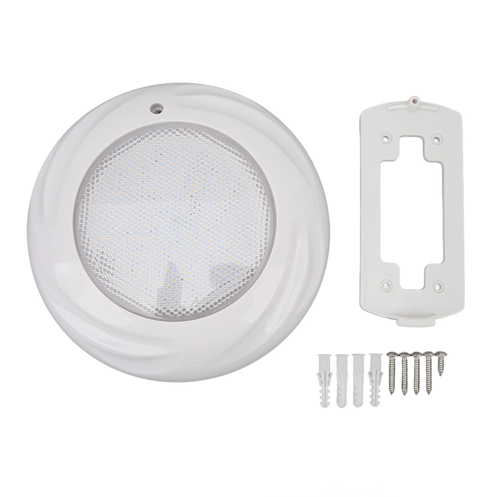 Schwimmbadbeleuchtung, 12 V, 18 W, IP68, Wasserdicht, Wandmontage, Unterwasser-LED-Poolbeleuchtung für Unterirdisches Pool, Brunnen, Teich, Aquarium (Weiße Beleuchtung)