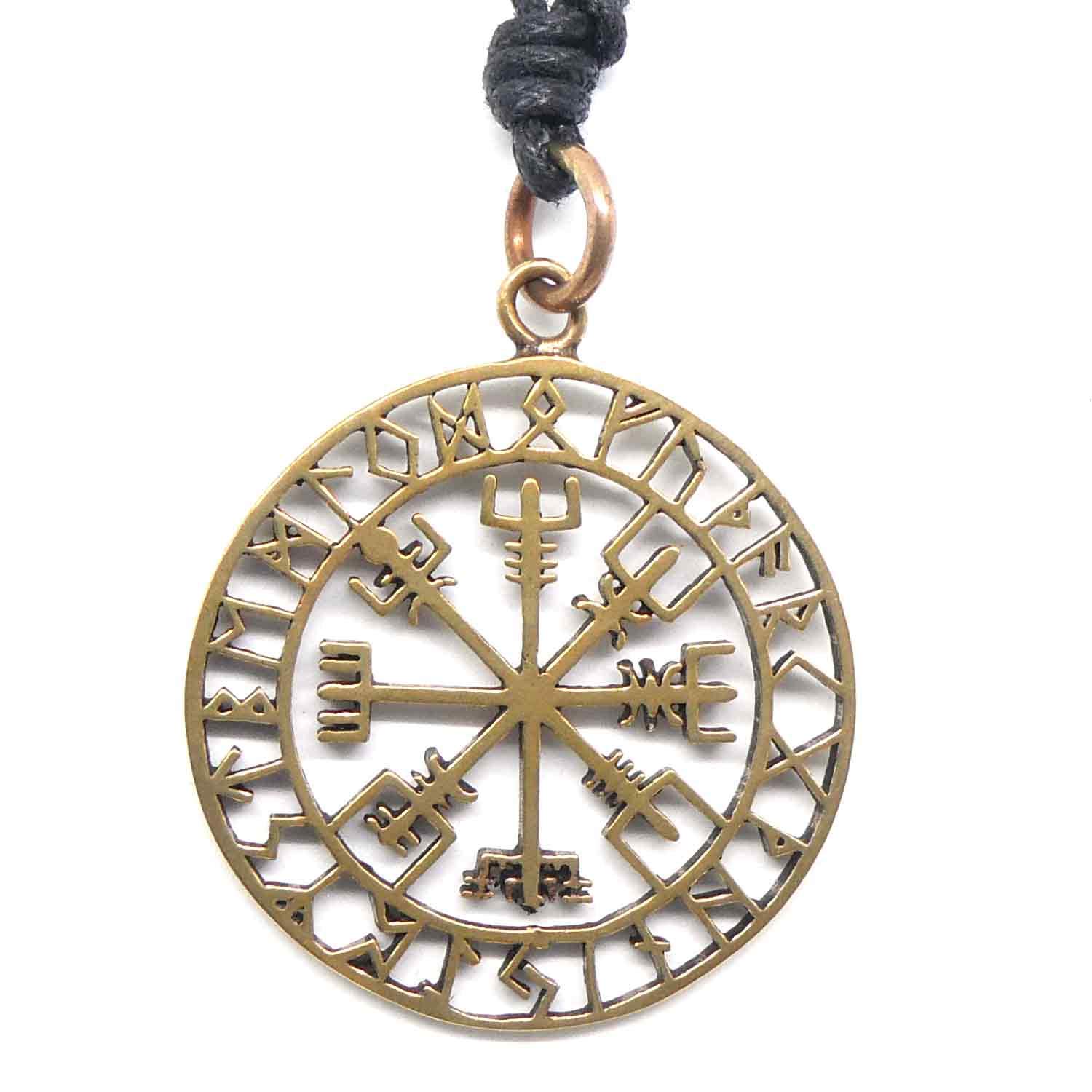 Collana da uomo con bussola Vegvisir rustica / Collana da uomo