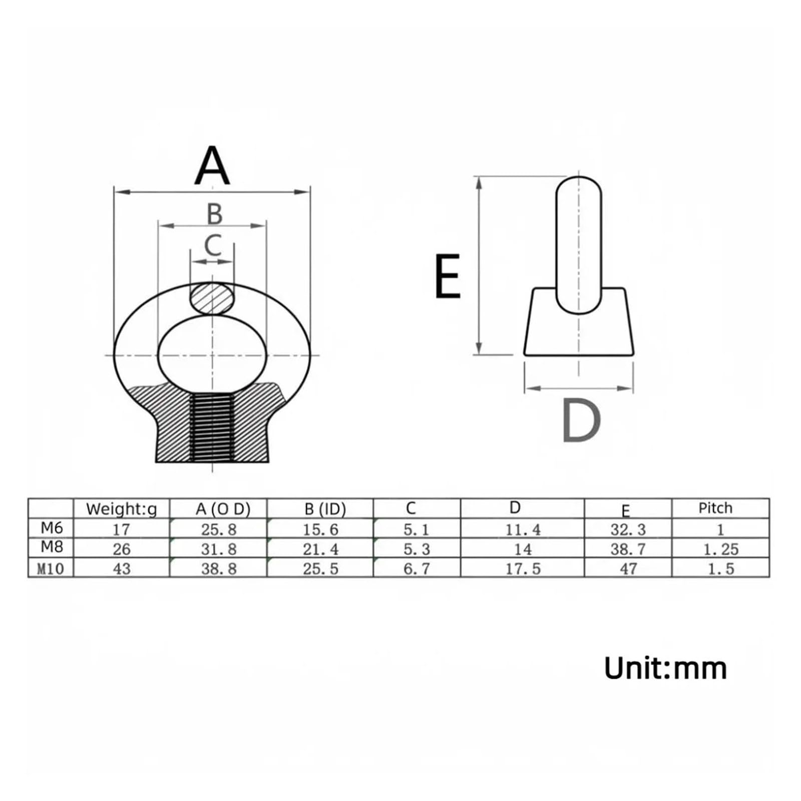 304 Stainless Steel​ Female Threaded Nut