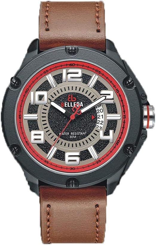 Orologi Da Polso Orologio Da Uomo Alla Moda Con Cinturino In Similpelle  Impermeabile, Rosso : Amazon.it: Orologi