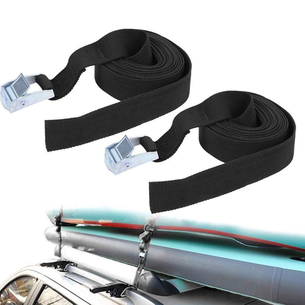Leapiture 2 Pack Cargo Tie Down Straps 300 cm Lashing Strap Cam Buckle Straps Cam Buckle Strap Pull Tight Straps Tension Straps for Motorcycle Truck Trailer