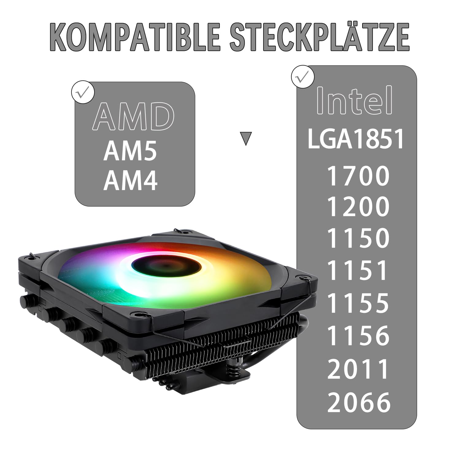 TR-Thermalright AXP120 X67 Black ARGB CPU Cooler 6 Heatpipes, silenziosa ventola 120 mm, 1800 RPM, per AMD AM4/AM5, Intel LGA1851/1700/115x/1200/2011, profilo basso ITX PC Cooler Nero